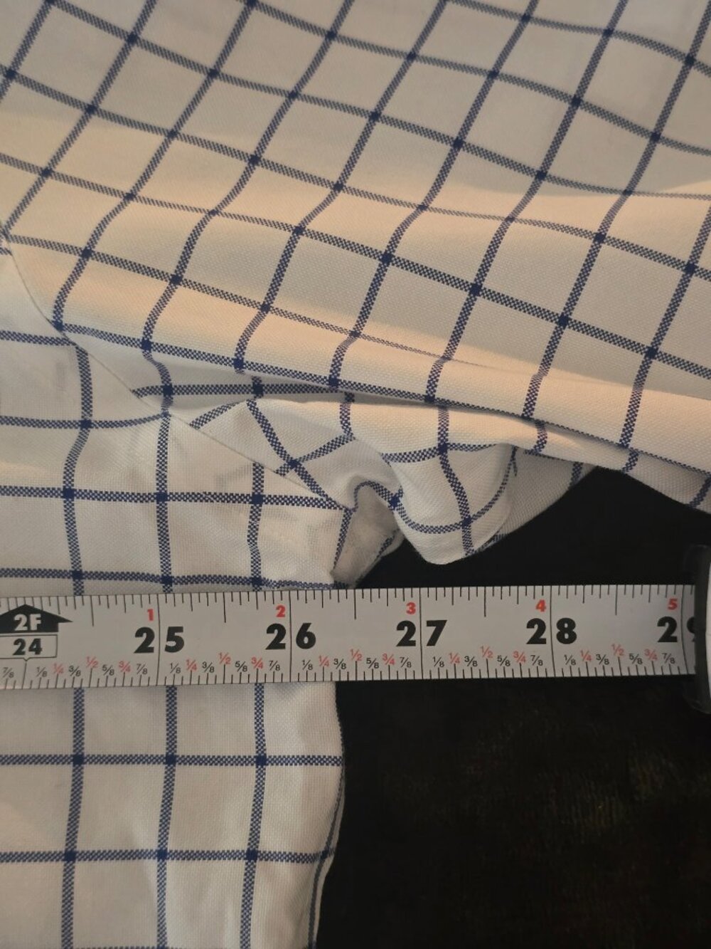 Peter Millar Nanoluxe Easycare Dress Shirt Mens XL White Navy Windowpane Check - Picture 5 of 8
